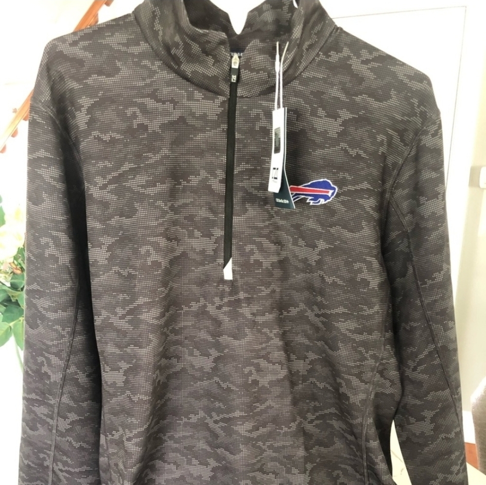 NFL Buffalo Bills Cutter & Buck Black Camo Pullover
